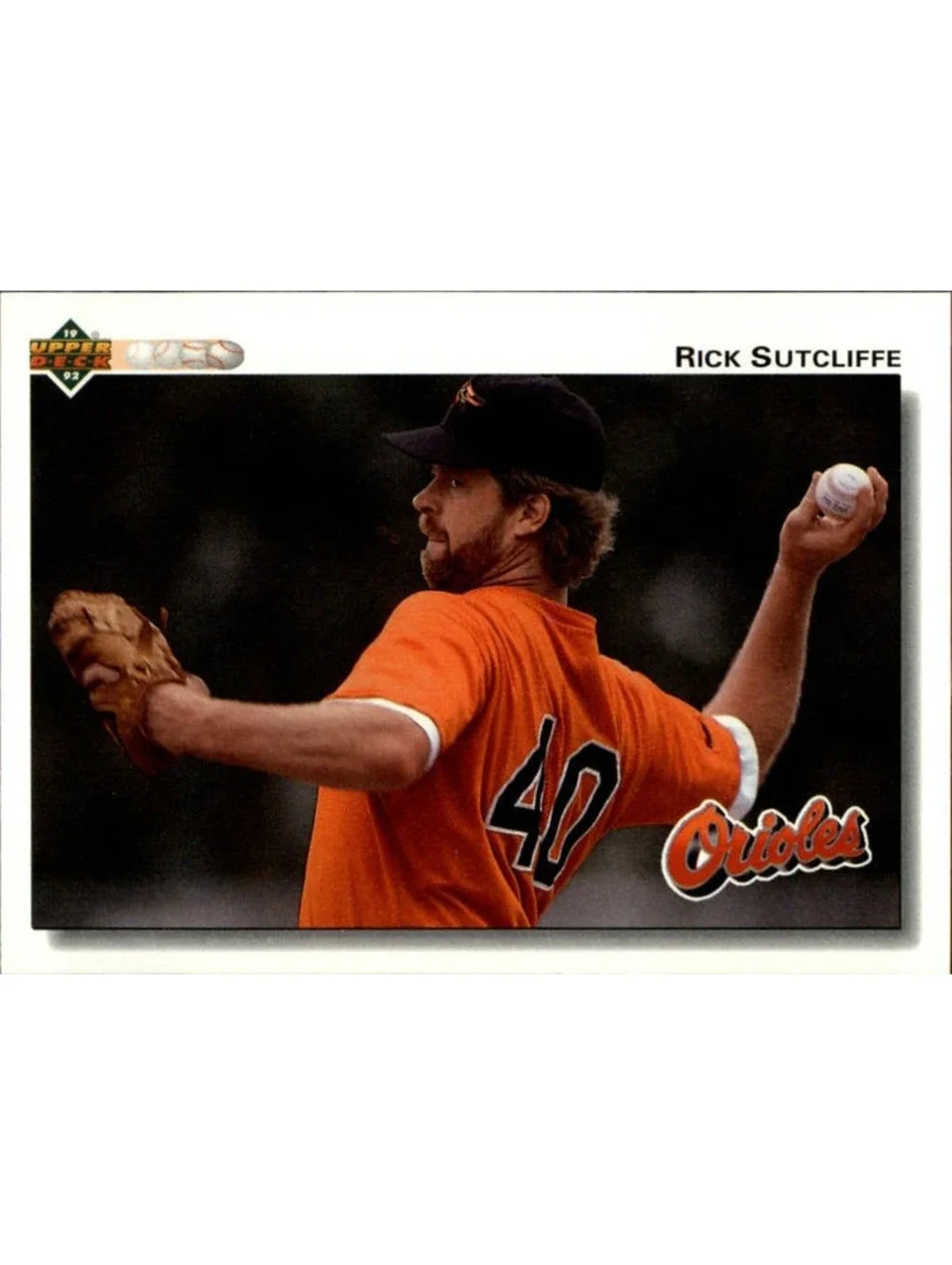 Rick Sutcliffe 1992 Upper Deck MLB #708 Baseball Card Baltimore Orioles